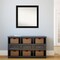 Amanti Art Non-Beveled Wall Mirror, Corded Black Frame